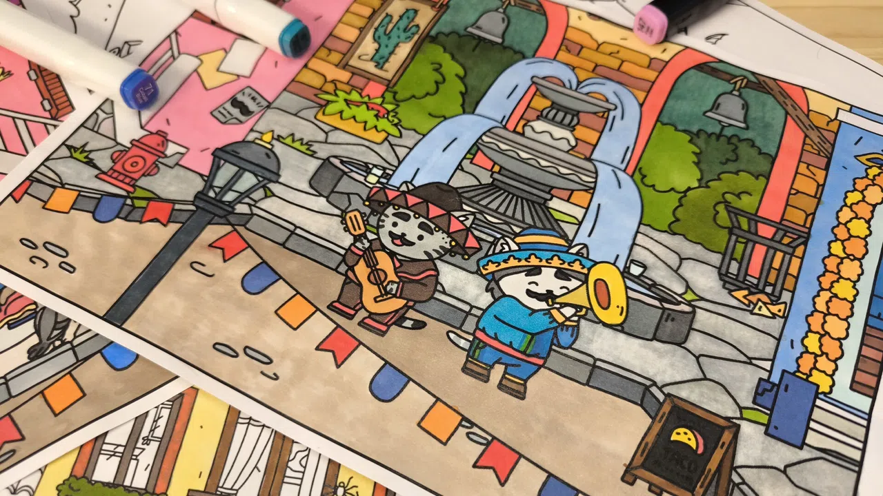 FIND ALL 8: The road to the Maya - Coloring Book Screenshot 9