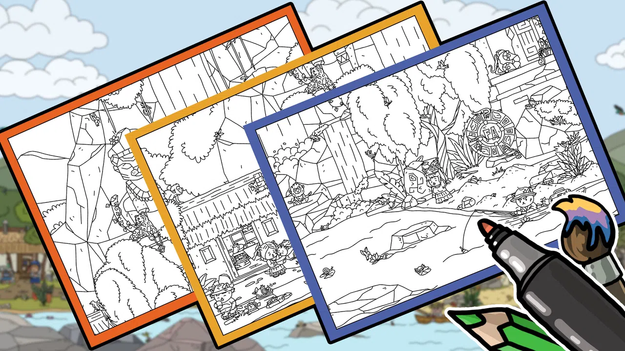 FIND ALL 8: The road to the Maya - Coloring Book Screenshot 1