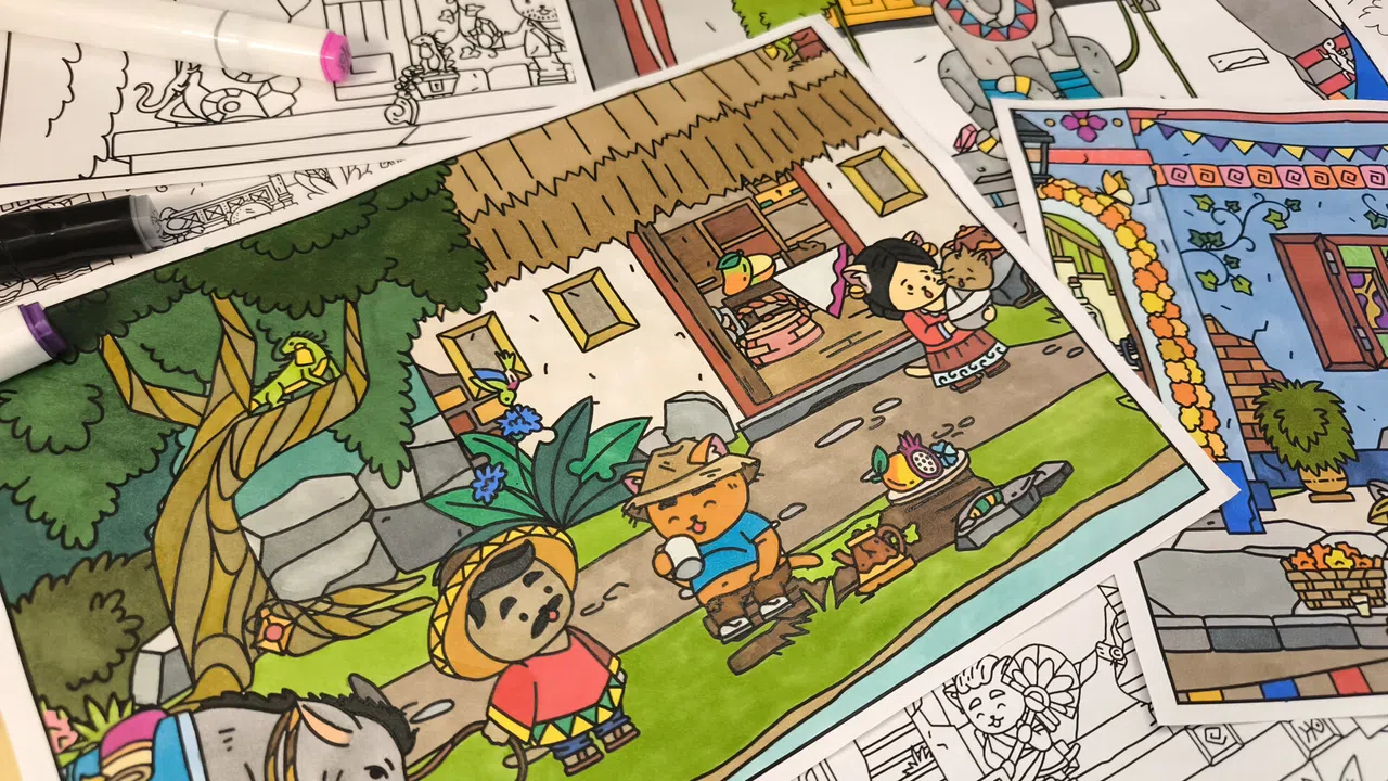 FIND ALL 8: The road to the Maya - Coloring Book Screenshot 4