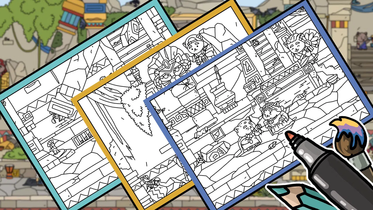 FIND ALL 8: The road to the Maya - Coloring Book Screenshot 3