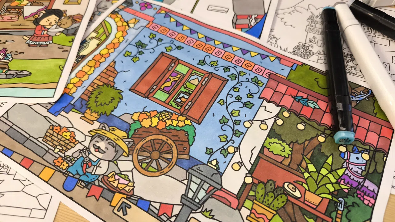 FIND ALL 8: The road to the Maya - Coloring Book Screenshot 6