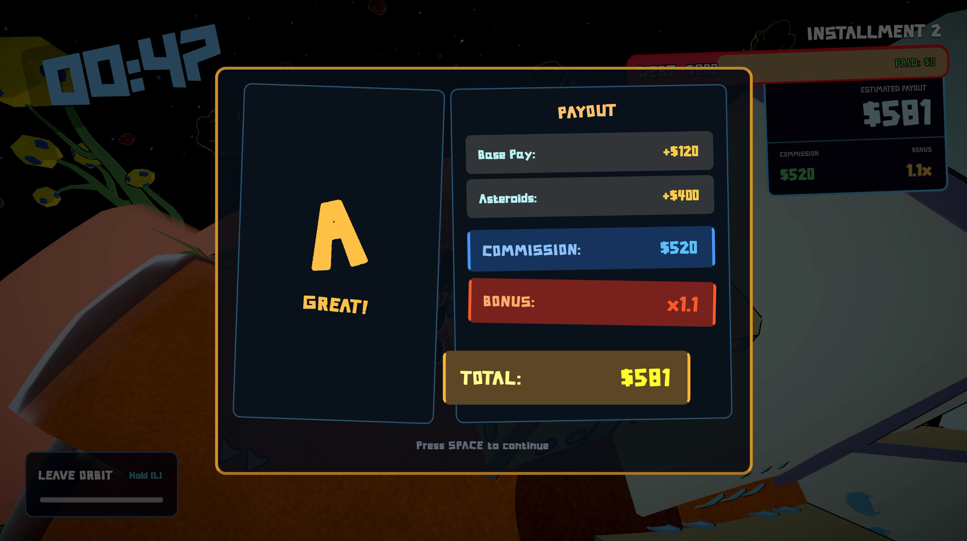 StarDrift Delivery Demo Screenshot 1