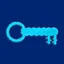 Turquoise Key icon