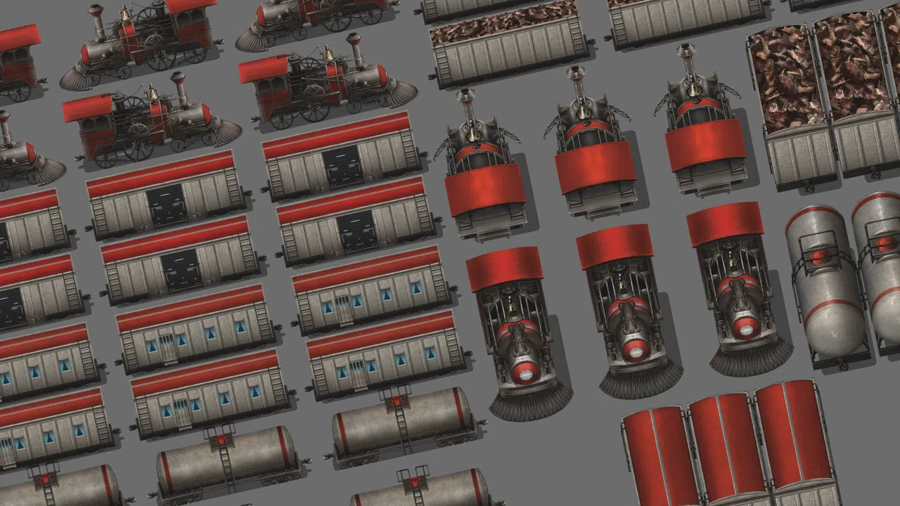 RPG Maker MV - KR Vintage Steam Train Tileset Screenshot 0