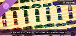 RPG Maker MZ - KR Vintage Cars - 60s and 70s Animation Pack