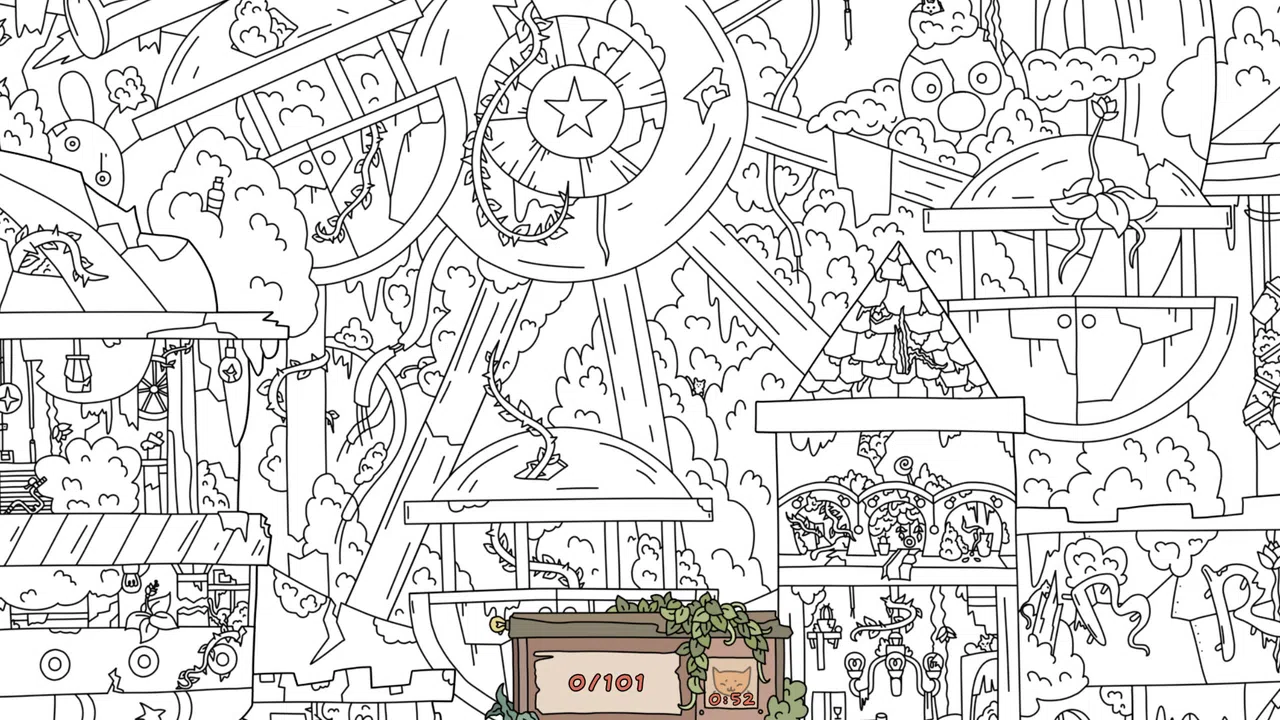 Hidden Cats: Old Amusement Park Screenshot 1