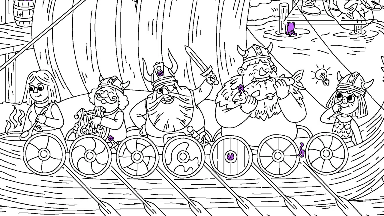 100 Cats Lost in Norway Find & Color Screenshot 1