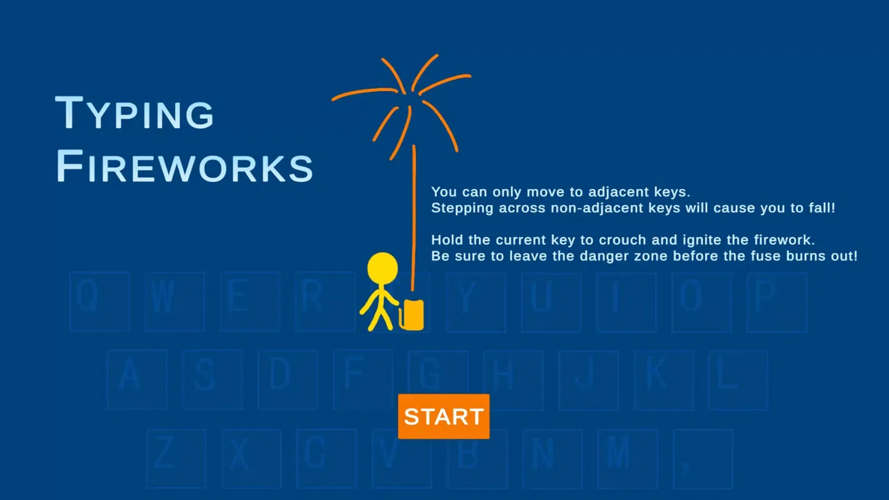 Typing Fireworks Screenshot 2