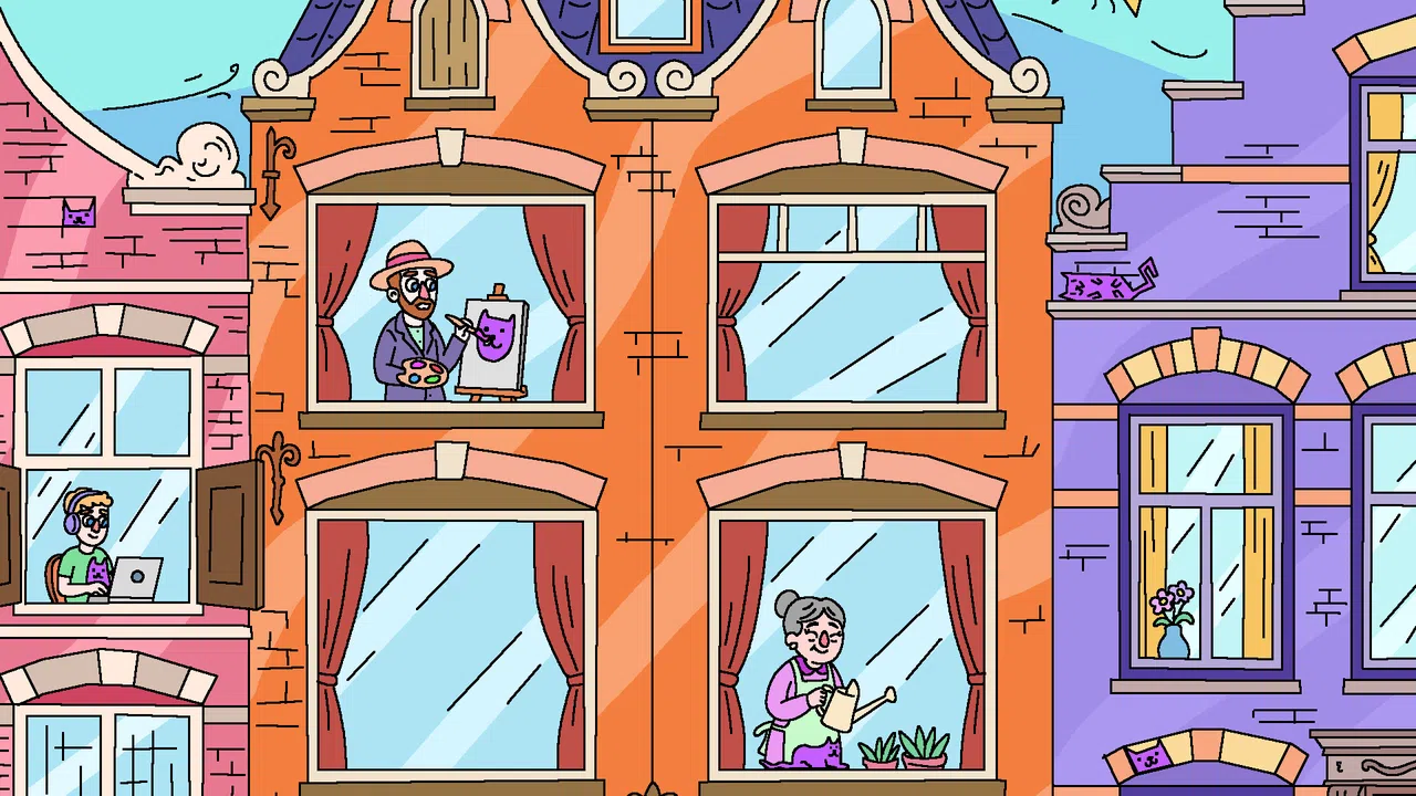 100 Cats Lost in Netherlands Find & Color Screenshot 2