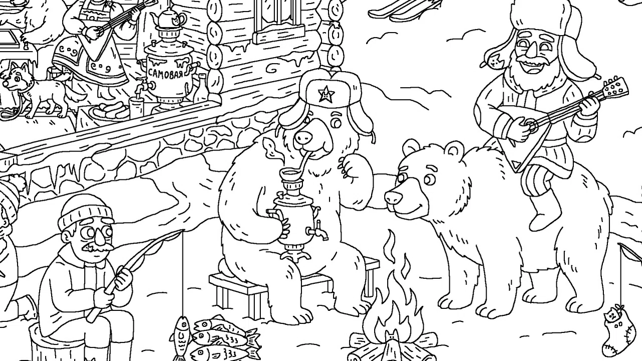  100 Cats Lost in Russia Find & Color Screenshot 0