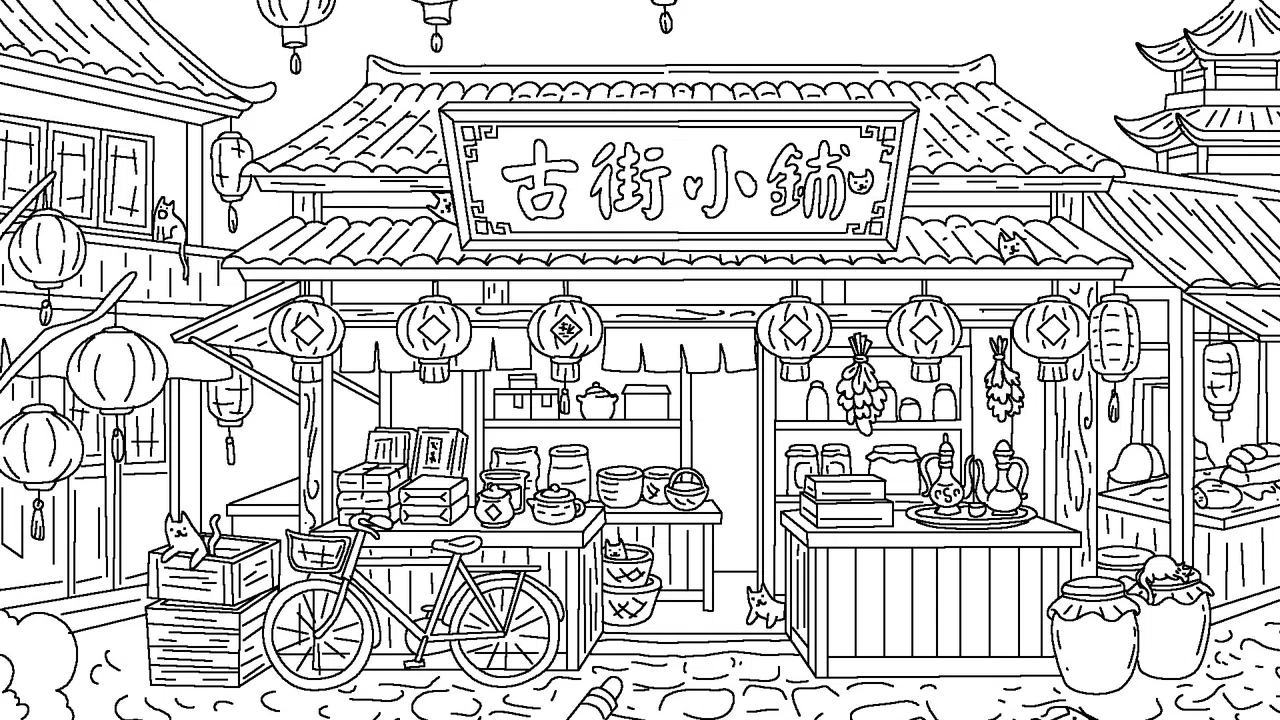 100 Cats Lost in China 2 Find & Color Screenshot 0