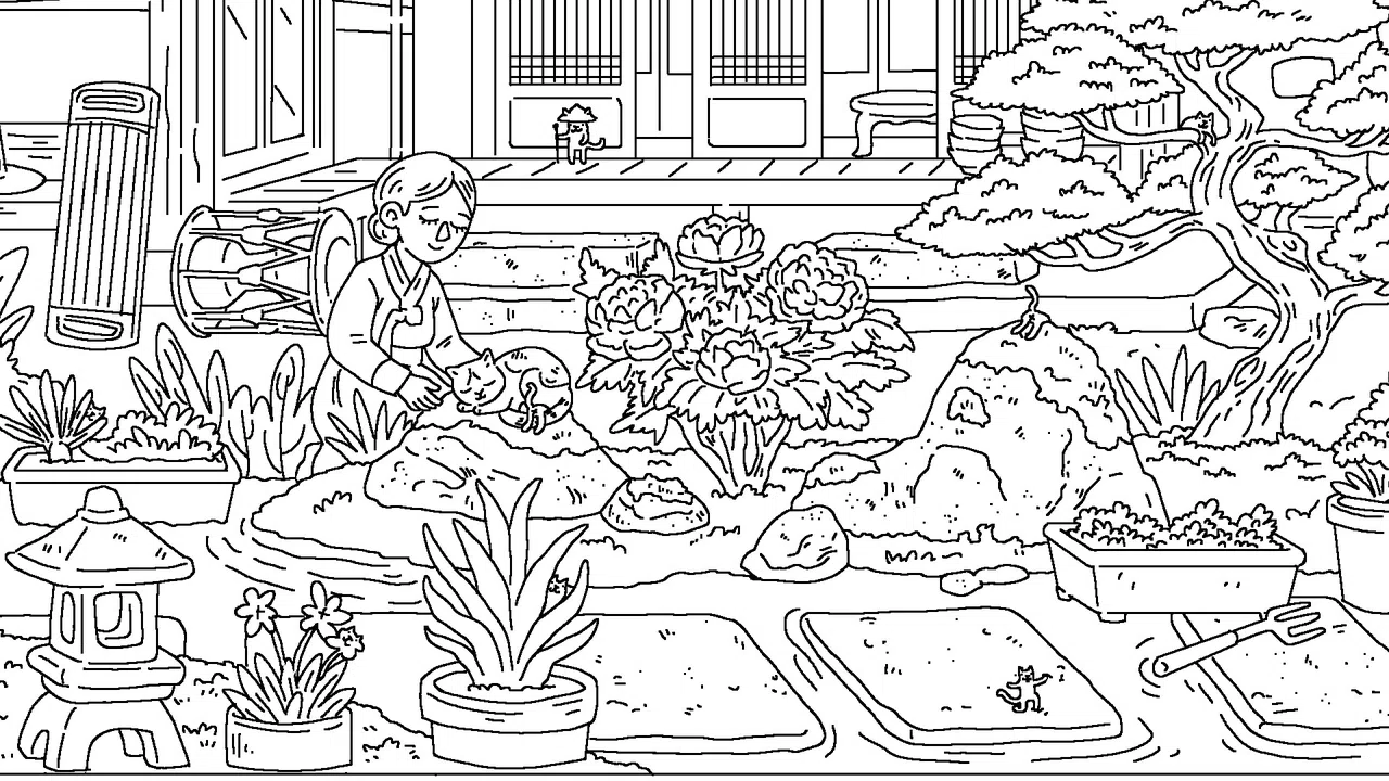 100 Cats Lost in South Korea Find & Color Screenshot 0