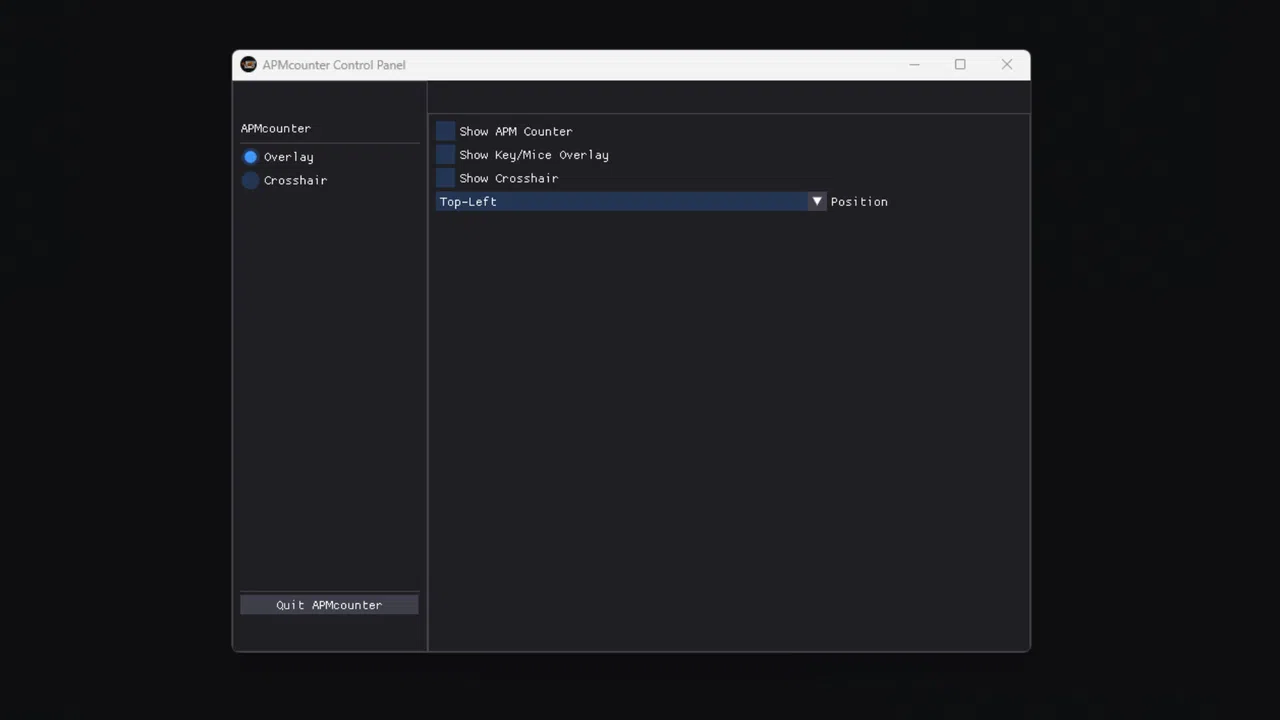 APMcounter - Crosshair & Input overlay Screenshot 1