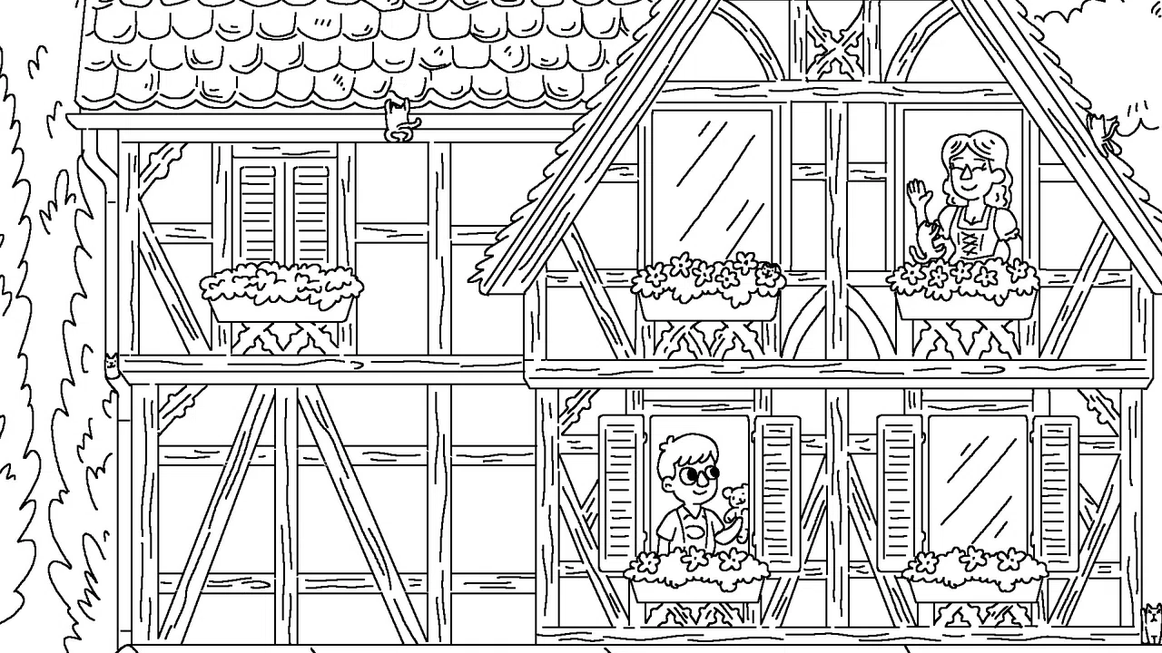 100 Cats Lost in Germany 2 Find & Color Screenshot 3