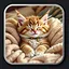 Sleeping kitten icon