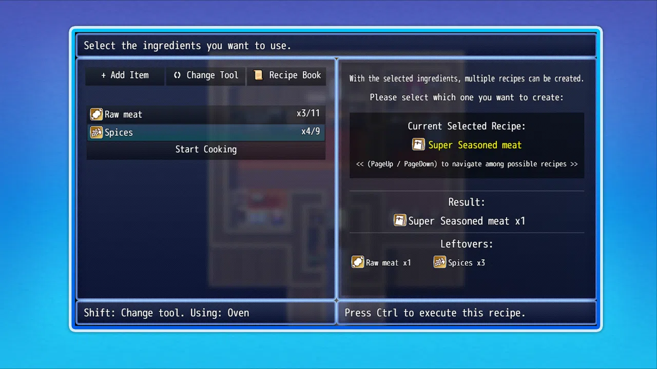 RPG Maker MZ - UNDERMAX - Simple Cooking System Plugin Screenshot 1