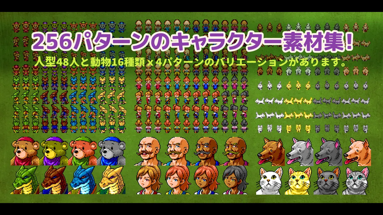 RPG Maker MV - MEGA FANTASY Walking NPCs and Faces Screenshot 0