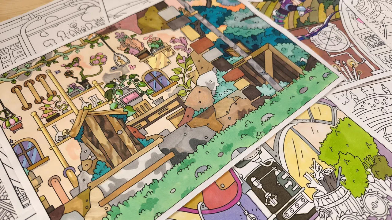 FIND KITTENS 4: Aetherpunk - Coloring Book Screenshot 6