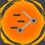 A little ride on a scooter icon