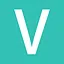 V cyan icon