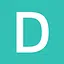D cyan icon