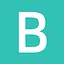 B cyan icon
