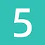 5 cyan icon