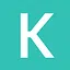 K cyan icon