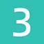 3 cyan icon