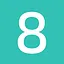 8 cyan icon