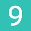 9 cyan icon
