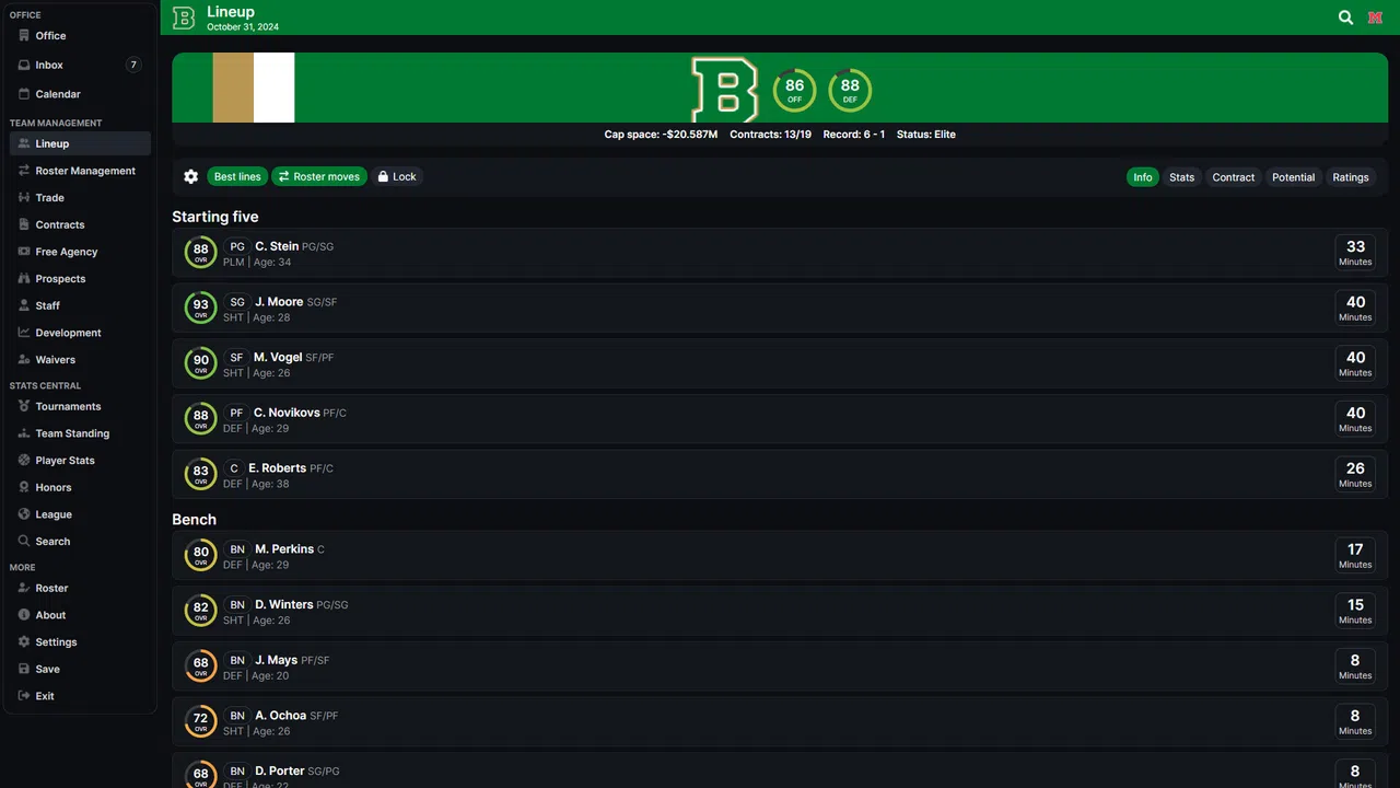 Basketball Legacy Manager 26 Screenshot 1