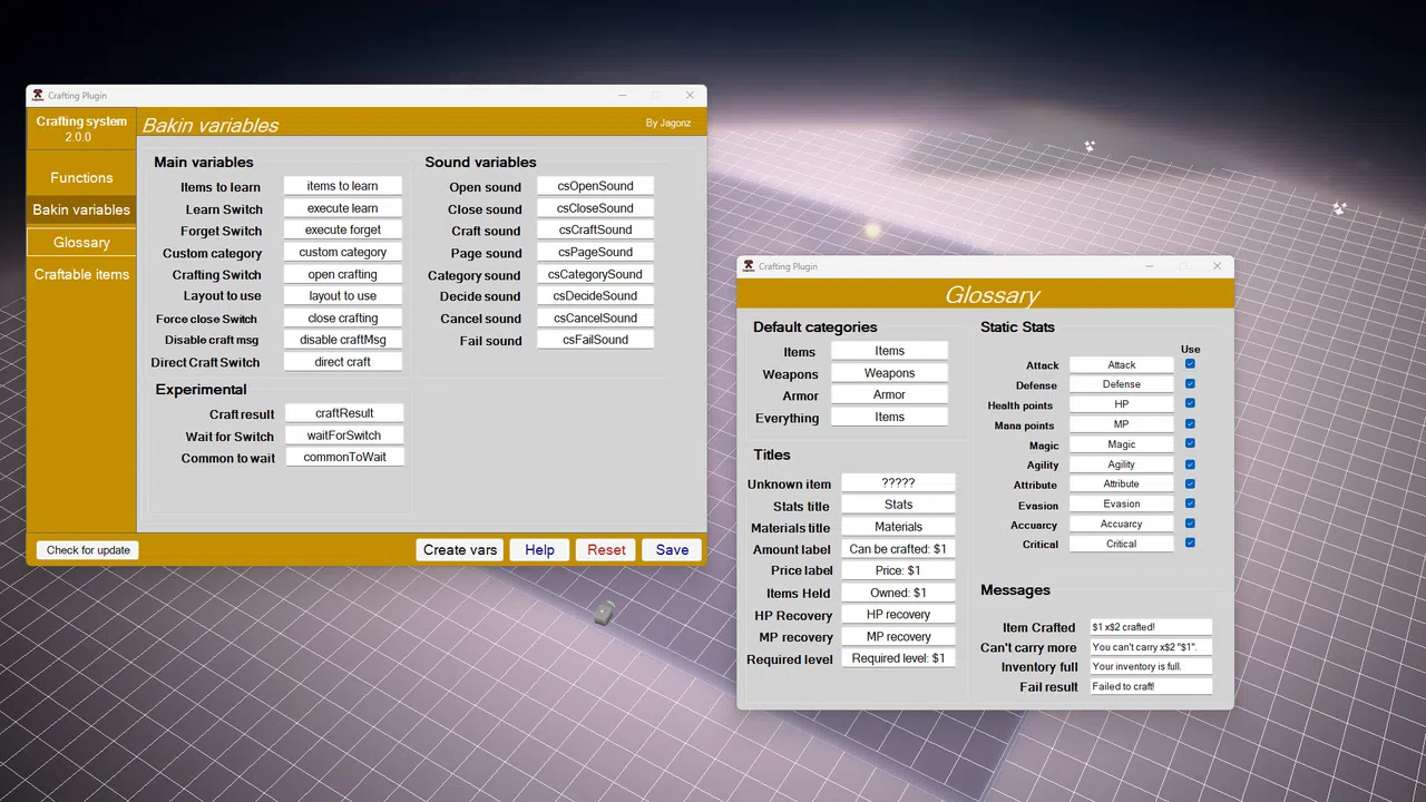 RPG Developer Bakin Crafting System Screenshot 4