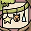 Cat on a garland icon