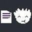Joke carved on paper icon