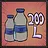 200 liters of water