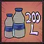 200 liters of water icon