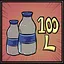 100 liters of water icon