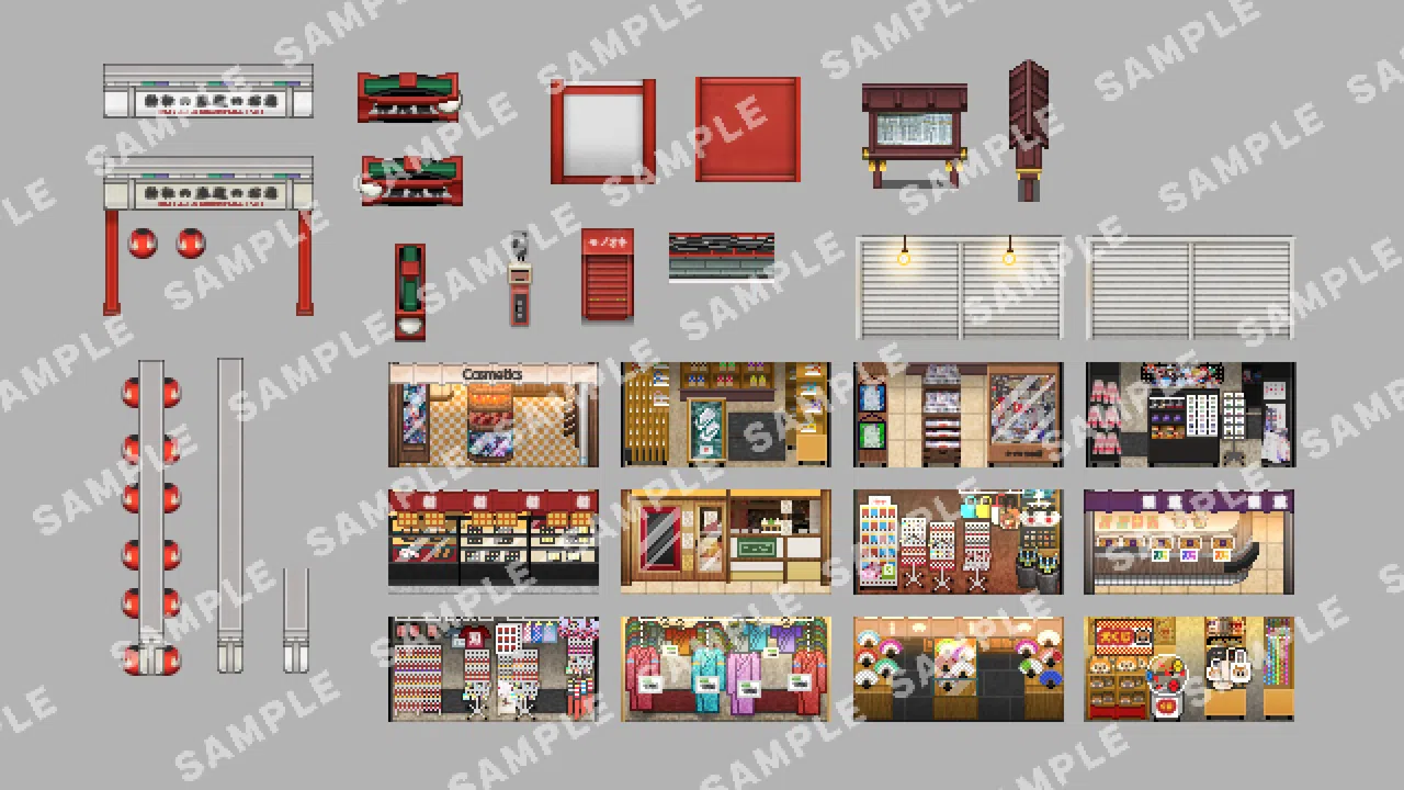 RPG Maker MZ - SERIALGAMES Japan travel spots Asakusa set Screenshot 8