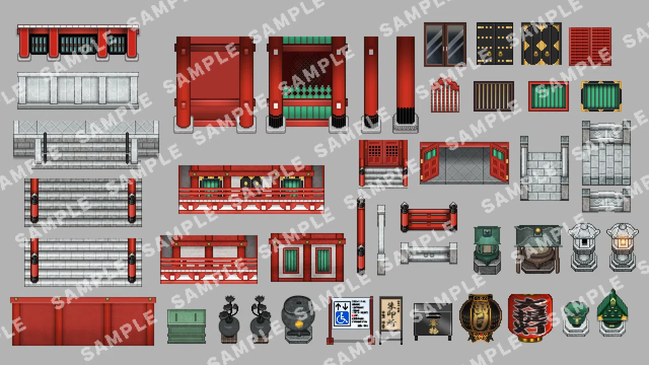 RPG Maker MZ - SERIALGAMES Japan travel spots Asakusa set Screenshot 6