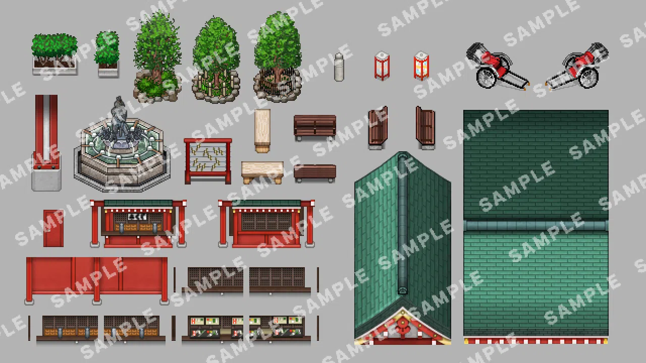 RPG Maker MZ - SERIALGAMES Japan travel spots Asakusa set Screenshot 7
