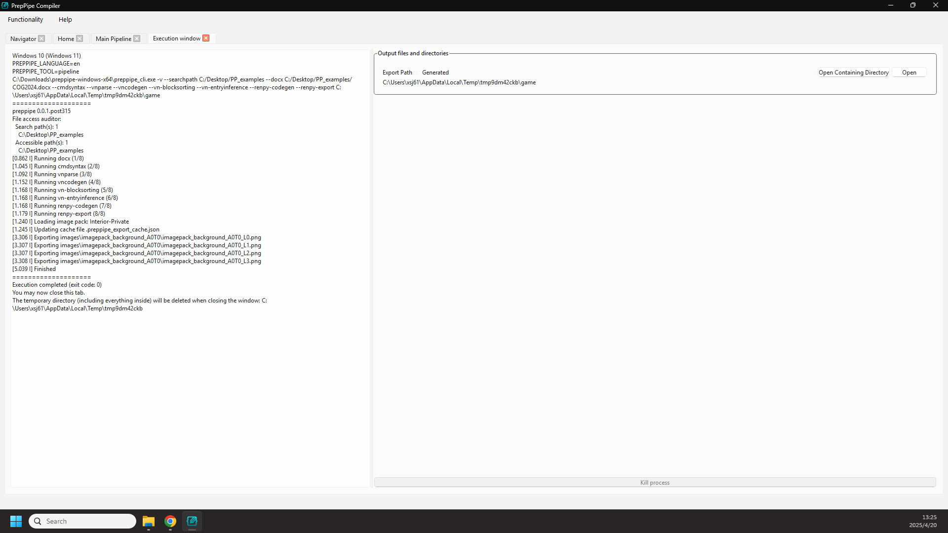PrepPipe Compiler - Visual Novel Development Tool Screenshot 4