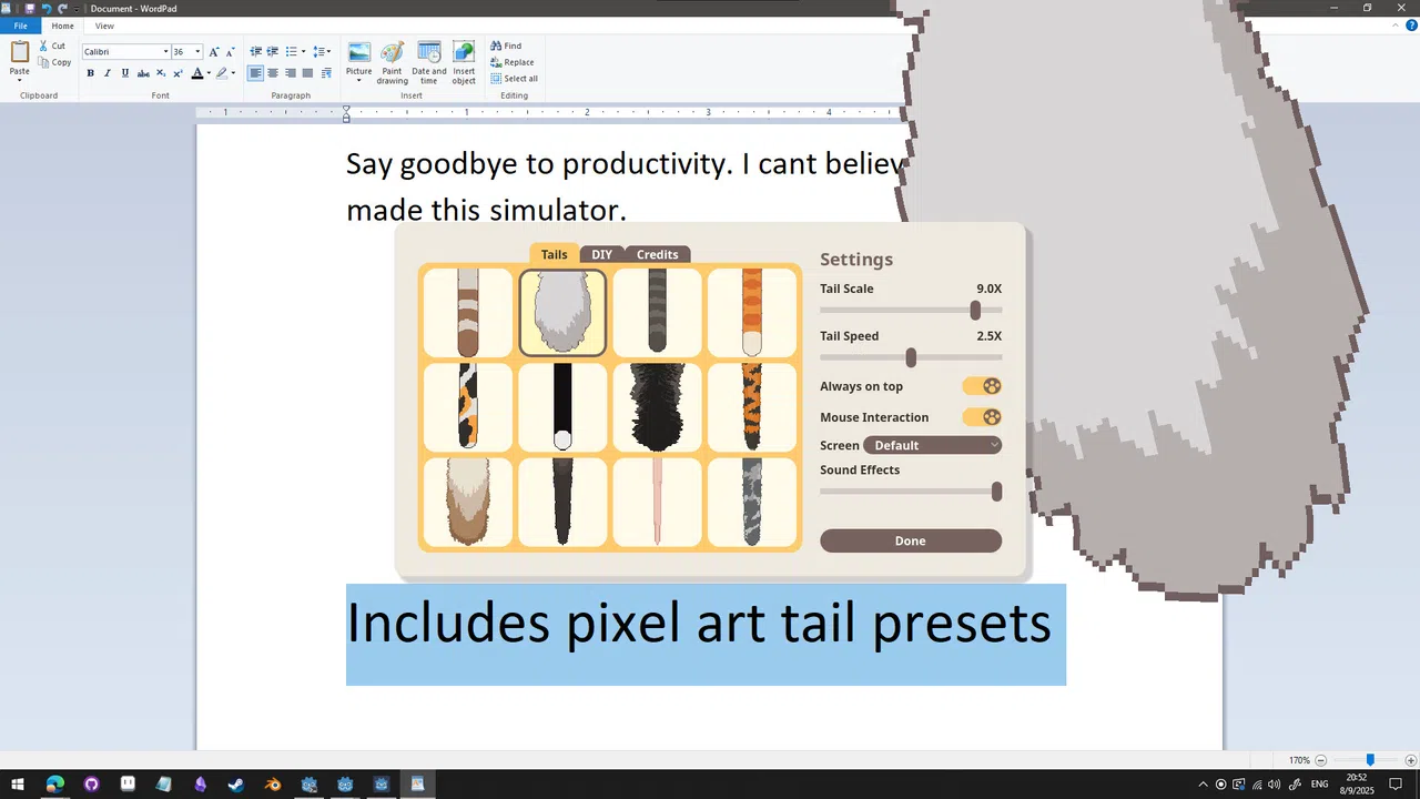 Tail Simulator Screenshot 1
