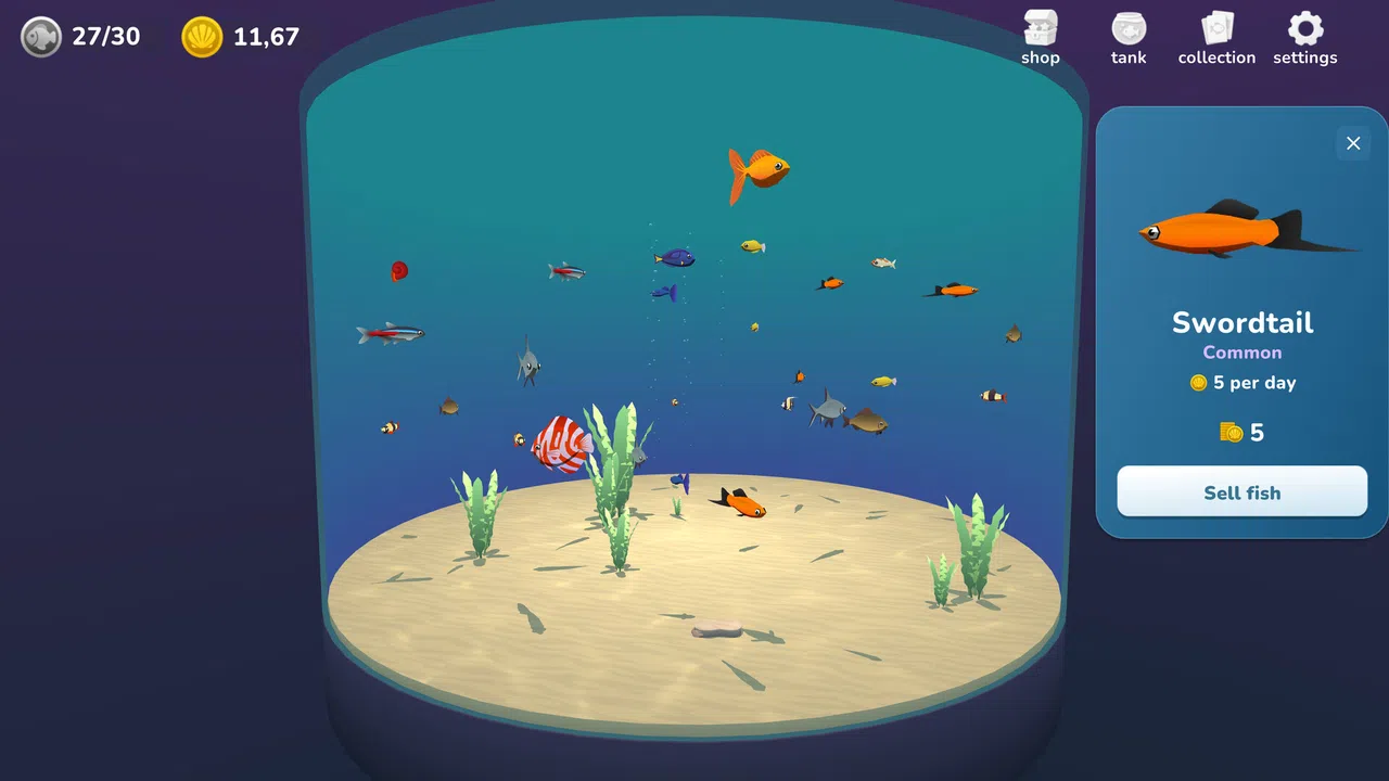 Just Fish: Idle Aquarium Screenshot 0