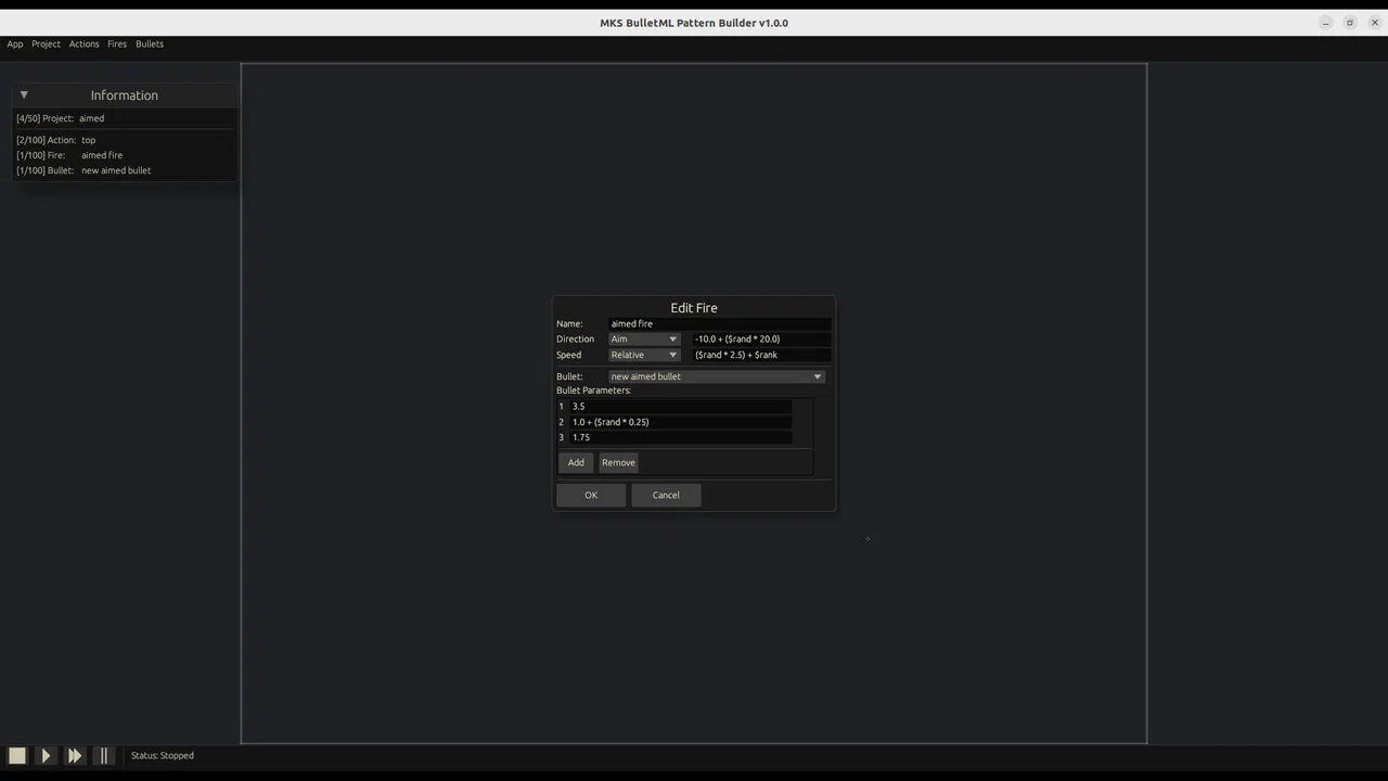 MKS BulletML Pattern Builder Screenshot 4