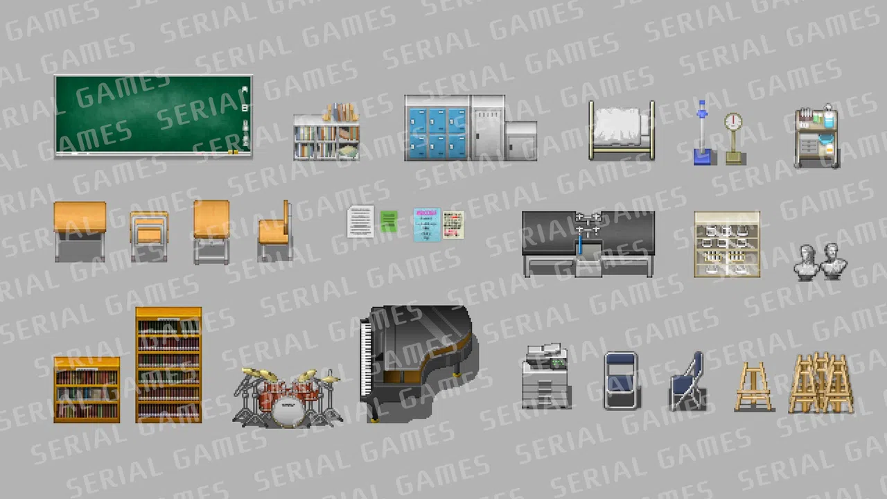 RPG Maker MZ - SERIALGAMES LivingGoodCity TILESET Japanese School Screenshot 8