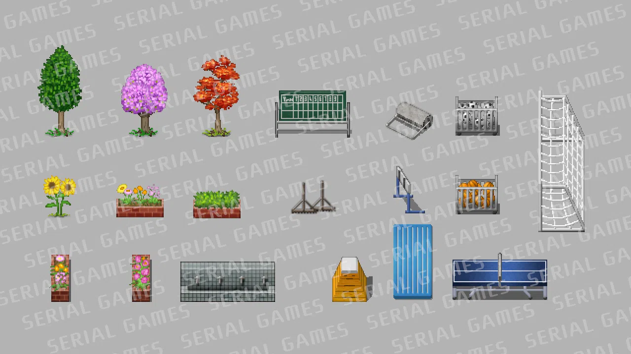 RPG Maker MZ - SERIALGAMES LivingGoodCity TILESET Japanese School Screenshot 9