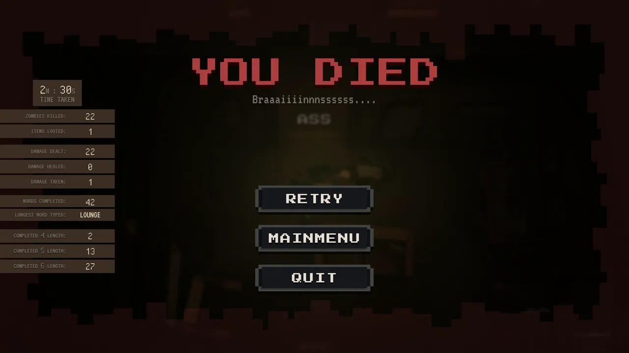 Zombie Typing Screenshot 4
