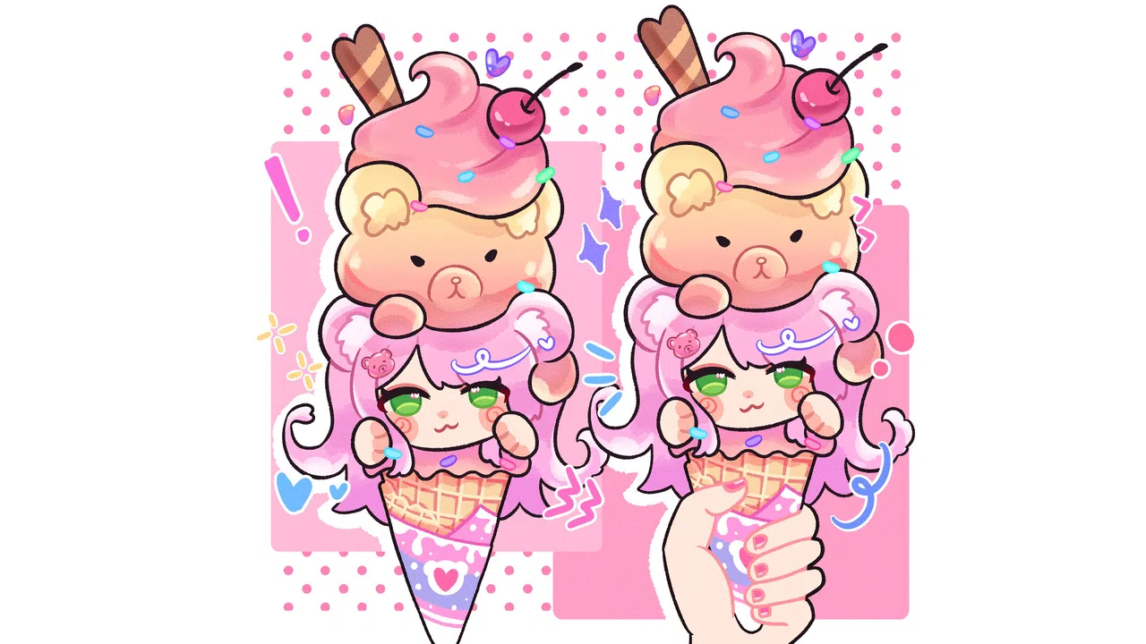 Gummy Bear Idle: No Job, Just Jelly - Chibi Stickers Screenshot 1