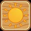 The heat of the summer icon